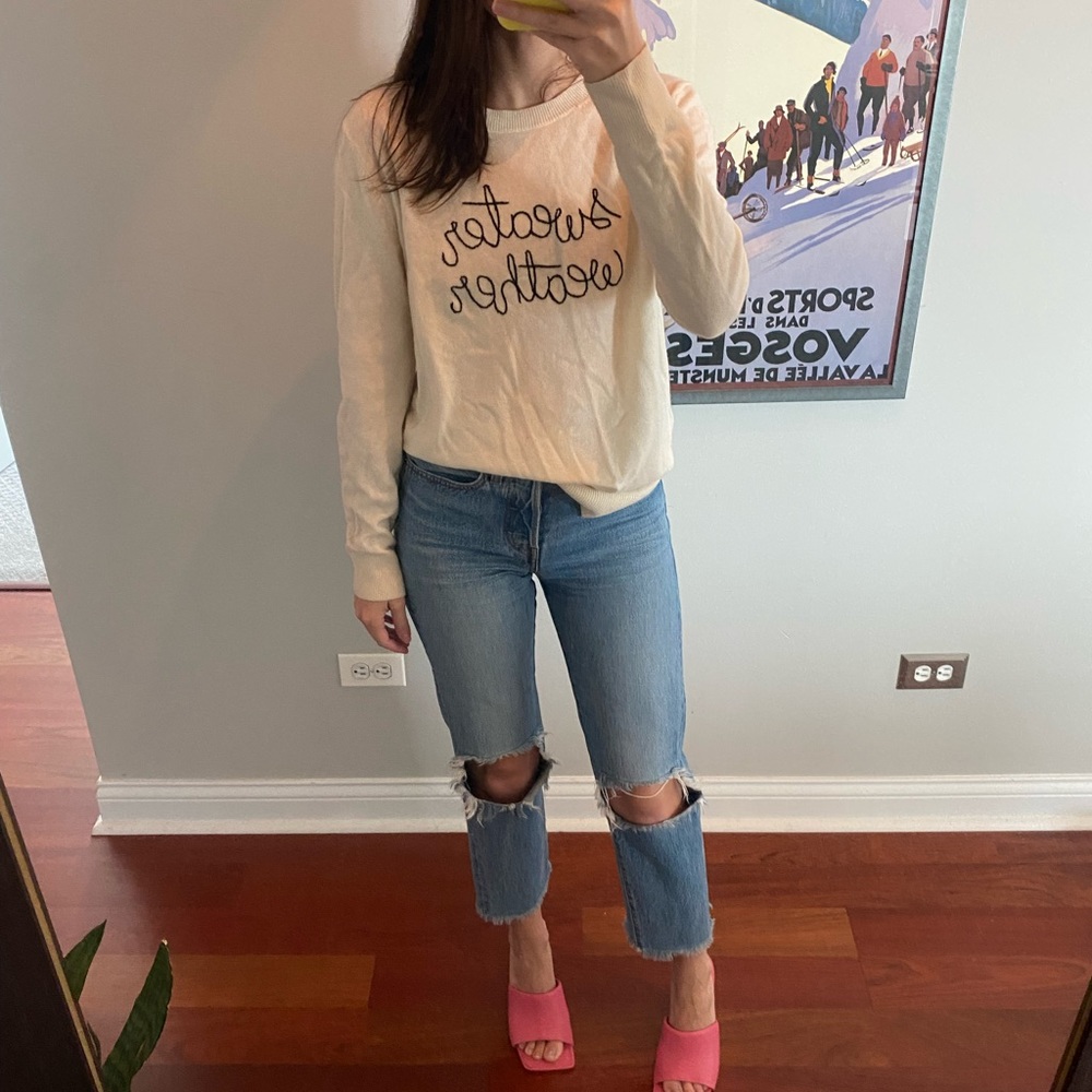 “Sweater Weather” Cream Top